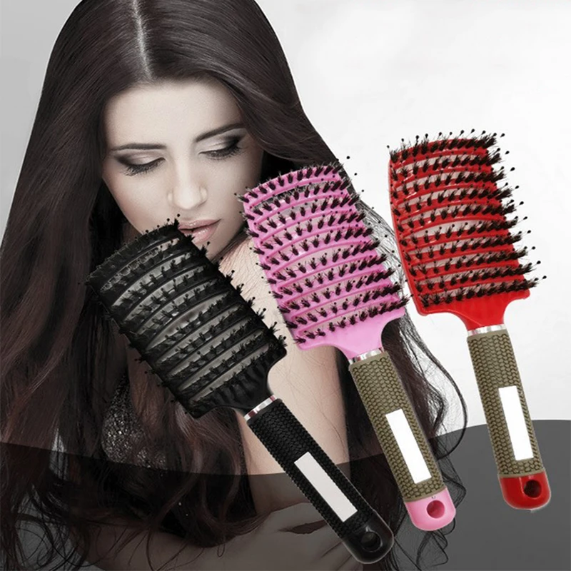 Hair Brush Scalp Massage Comb Hairbrush Bristle&Nylon Women Wet Curly Detangle Hair Brush for Salon Hairdressing Styling Tools
Hair Brush Scalp Massage Comb Hairbrush Bristle&Nylon Women Wet Curly Detangle Hair Brush for Salon Hairdressing Styling Tools