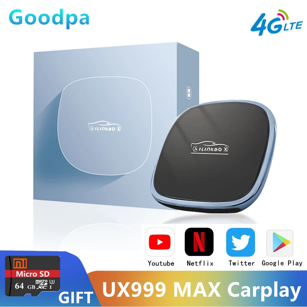 UX999 MAX Wireless Carplay Ai Box Android AI Box Applepie Carplay Wireless Android Auto For Volvo Ford AUDI Nissan Mazda
UX999 MAX Wireless Carplay Ai Box Android AI Box Applepie Carplay Wireless Android Auto For Volvo Ford AUDI Nissan Mazda