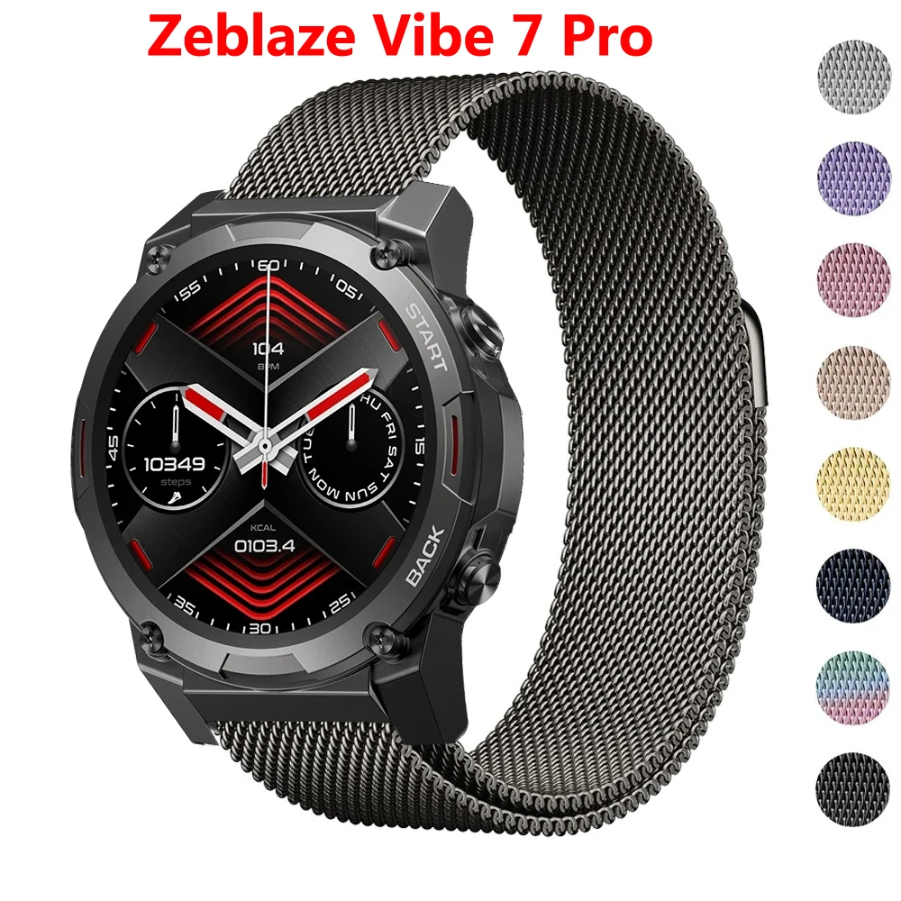 22mm Loop for Zeblaze Vibe 7 Pro Strap Magnetic Stainless Steel Metal Wrist Bracelet for Zeblaze Vibe 7 Lite Band
22mm Loop for Zeblaze Vibe 7 Pro Strap Magnetic Stainless Steel Metal Wrist Bracelet for Zeblaze Vibe 7 Lite Band