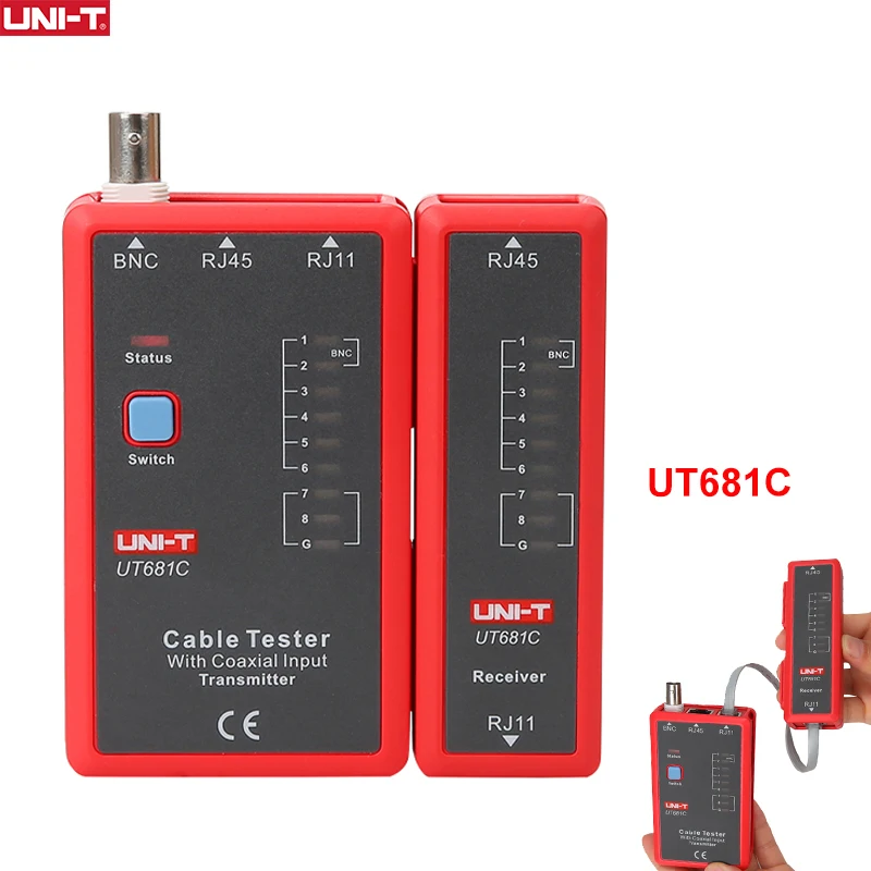 UNI-T UT681C Профессиональный Кабельный тестер, сетевые анализаторы RJ11 RJ45 BNC, трекер телефонных проводов Ethernet LAN, детектор, линейный детектор
UNI-T UT681C Профессиональный Кабельный тестер, сетевые анализаторы RJ11 RJ45 BNC, трекер телефонных проводов Ethernet LAN, детектор, линейный детектор