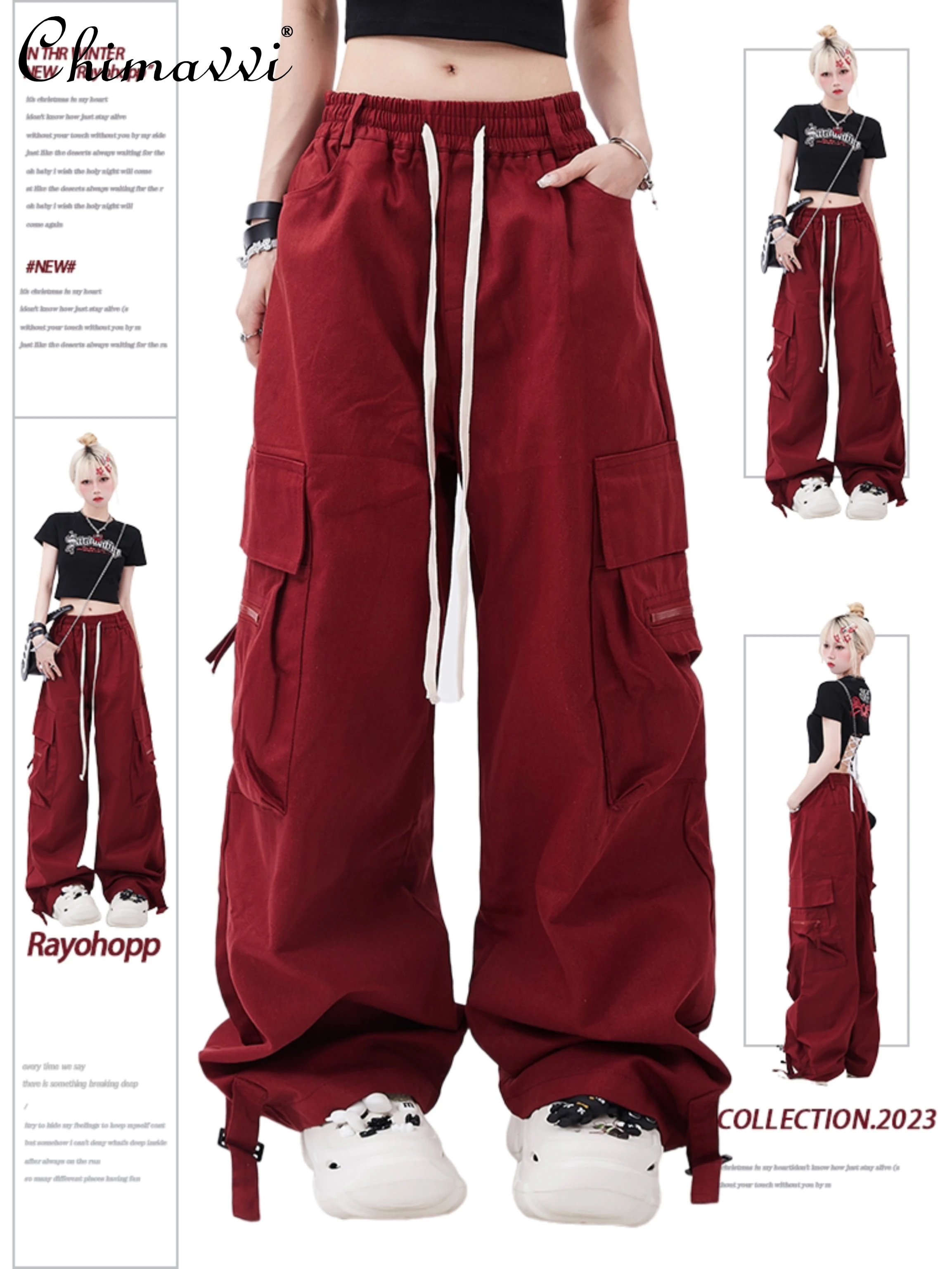 Женский красный комбинезон на завязках, свободные облегающие брюки с высокой талией в американском стиле для отдыха, одежда для улицы, лето 2023
Женский красный комбинезон на завязках, свободные облегающие брюки с высокой талией в американском стиле для отдыха, одежда для улицы, лето 2023