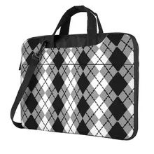 White And Black Checkerboard Laptop Bag Simplicity Fashion For Macbook Air Pro Asus 13 14 Notebook Pouch Portable Computer Case