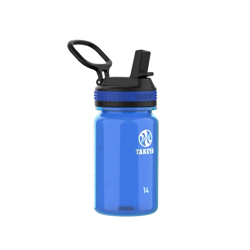 Plastic Straw Lid Water Bottle, Lightweight, Dishwasher safe, 14 oz, Royal 
Plastic Straw Lid Water Bottle, Lightweight, Dishwasher safe, 14 oz, Royal