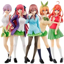 18cm Anime Figure The Quintessential Quintuplets Nakano Ichika Nino Itsuki School Uniform Static Collection Model PVC Doll Toys