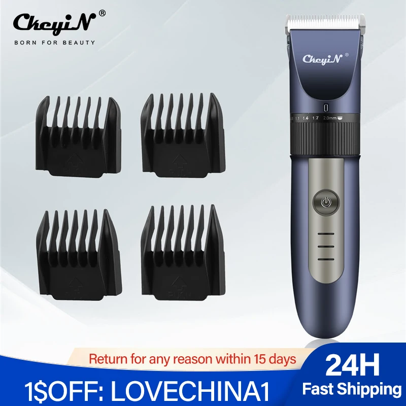 CkeyiN Electric Hair Clipper Ceramic Blade Professional Fine Tuning Hair Trimmer Low Noise Men Barber Haircut Kit 4 Guide Combs
CkeyiN Electric Hair Clipper Ceramic Blade Professional Fine Tuning Hair Trimmer Low Noise Men Barber Haircut Kit 4 Guide Combs