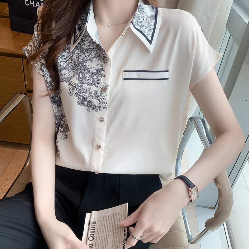 Summer Poplin Women Shirt Casual New Korean Fashion Printing Bat Short Sleeved Top
Summer Poplin Women Shirt Casual New Korean Fashion Printing Bat Short Sleeved Top