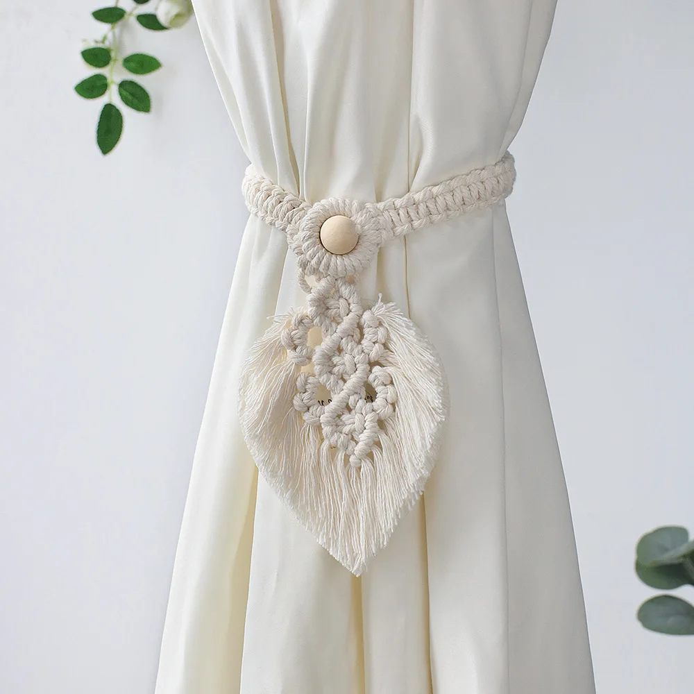 Leaf Tassel Curtains Ties Ties Holders Hand-Woven Wooden Bead Buckle Decorative Hanging Cotton Rope Clip, Window Home Decor 3PC
Leaf Tassel Curtains Ties Ties Holders Hand-Woven Wooden Bead Buckle Decorative Hanging Cotton Rope Clip, Window Home Decor 3PC