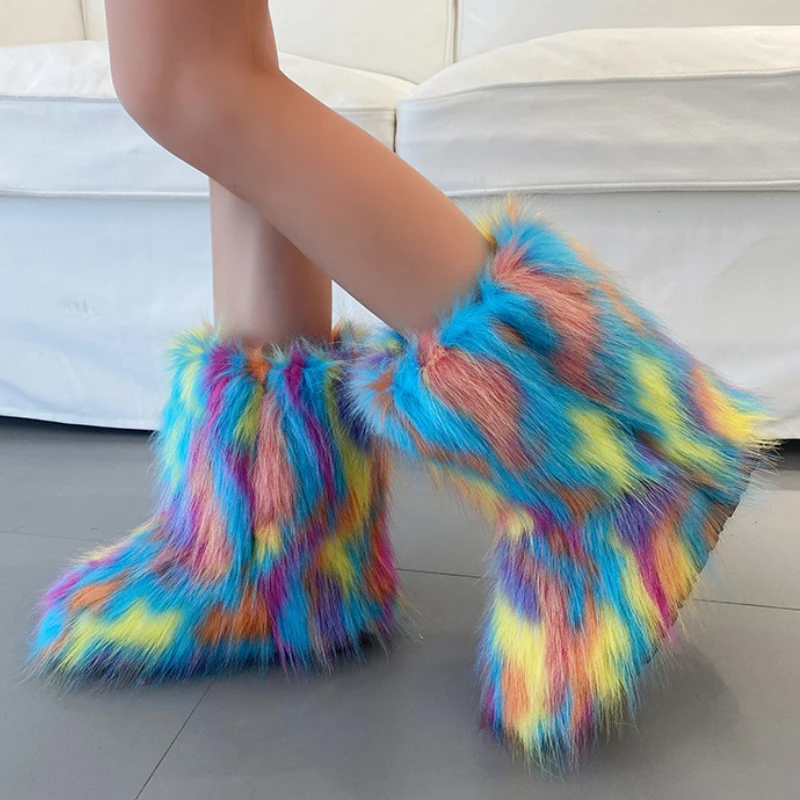 23colors Women's Snow Boots Long Artificial Plush Warm Winter Shoes Street Hot Girl Mid-calf Boots Luxury Non-slip Martin Boot
23colors Women's Snow Boots Long Artificial Plush Warm Winter Shoes Street Hot Girl Mid-calf Boots Luxury Non-slip Martin Boot