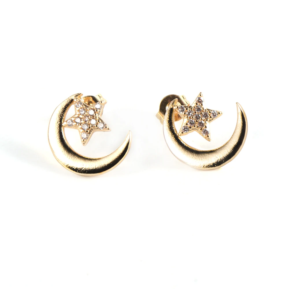 Nabest French Delicacy Star and Moon Mosaic Cubic Zircon Stud 18k Gold Plated Earrings Fashion Jewelry for Women
Nabest French Delicacy Star and Moon Mosaic Cubic Zircon Stud 18k Gold Plated Earrings Fashion Jewelry for Women