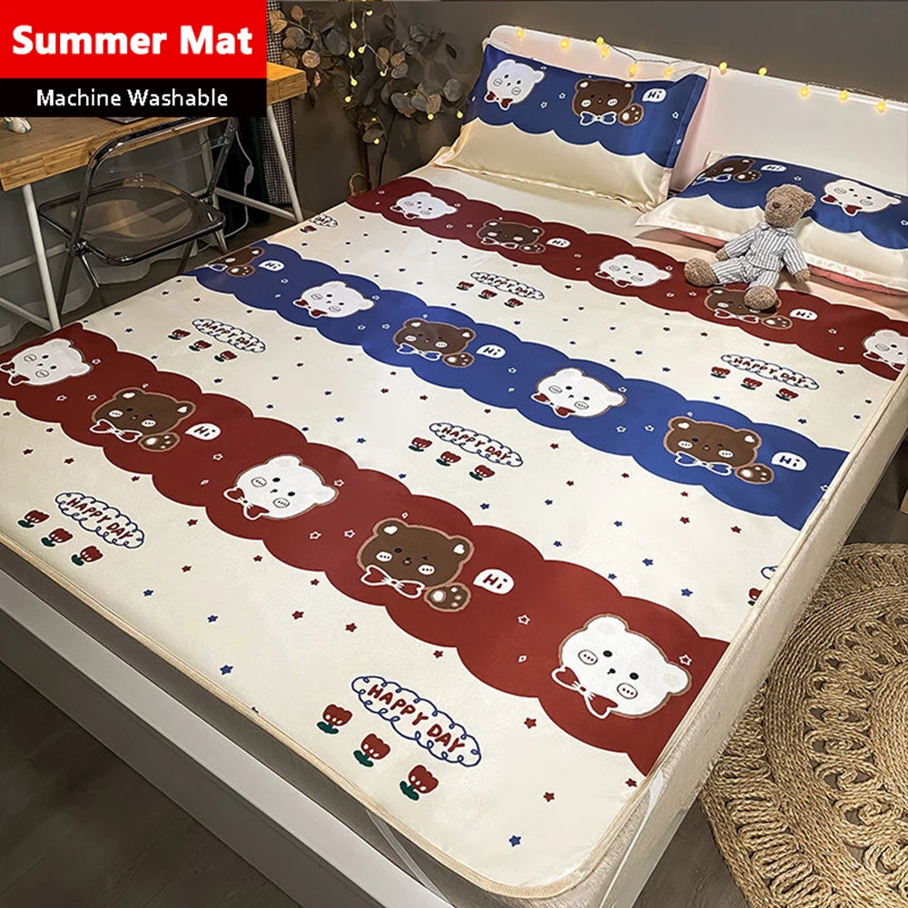 Home Textiles Easy-to-clean Printing Foldable Summer Cool Sleeping Mat Pillowcase Ice Silk Mattress Sheets for Household Use
Home Textiles Easy-to-clean Printing Foldable Summer Cool Sleeping Mat Pillowcase Ice Silk Mattress Sheets for Household Use