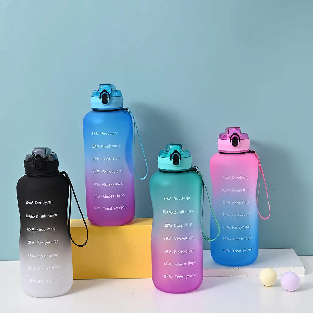 New Gradient Color Sport Water Bottle 2000ML Motivational Drinking Bottle with Straw for Gym Fitness Jugs Outdoor Drinkware
New Gradient Color Sport Water Bottle 2000ML Motivational Drinking Bottle with Straw for Gym Fitness Jugs Outdoor Drinkware