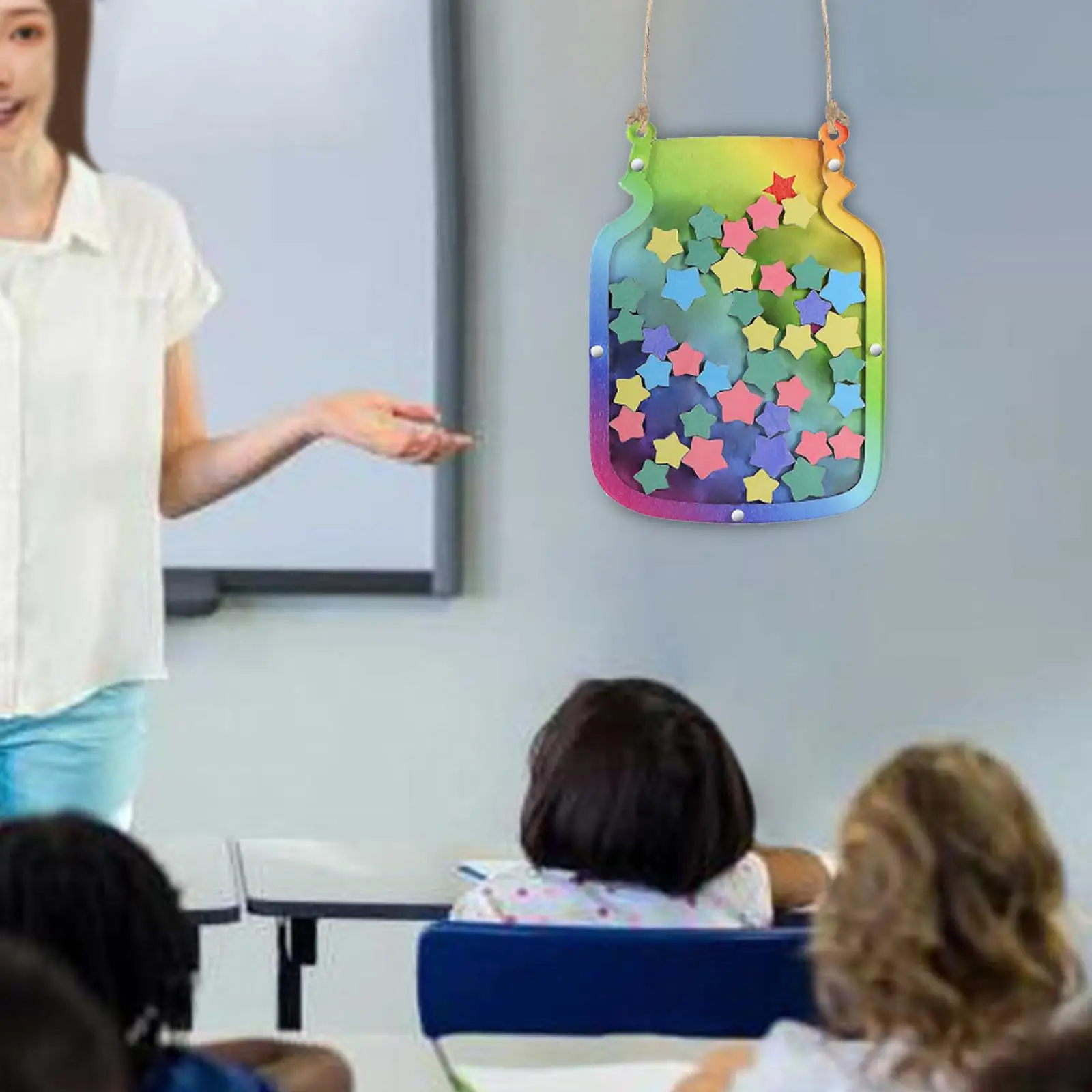 Star Reward Jar Wooden Good Behaviour Reward Jar Ornament for Classroom Home
Star Reward Jar Wooden Good Behaviour Reward Jar Ornament for Classroom Home