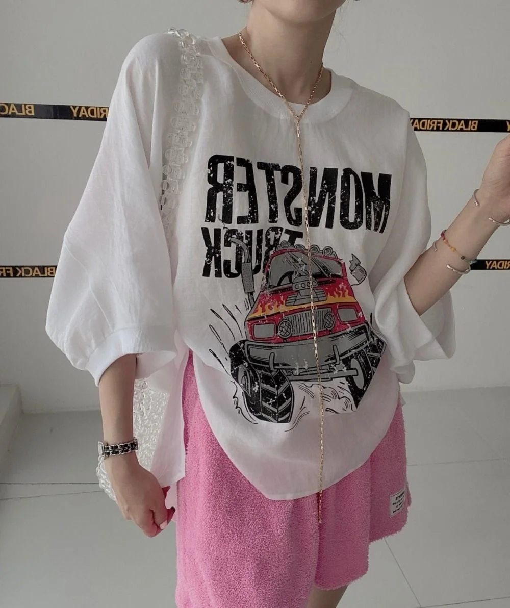 T-shirt Korean Fun Age Reducing Breathable Sunscreen Loose And Versatile Top Graphic Tees
T-shirt Korean Fun Age Reducing Breathable Sunscreen Loose And Versatile Top Graphic Tees