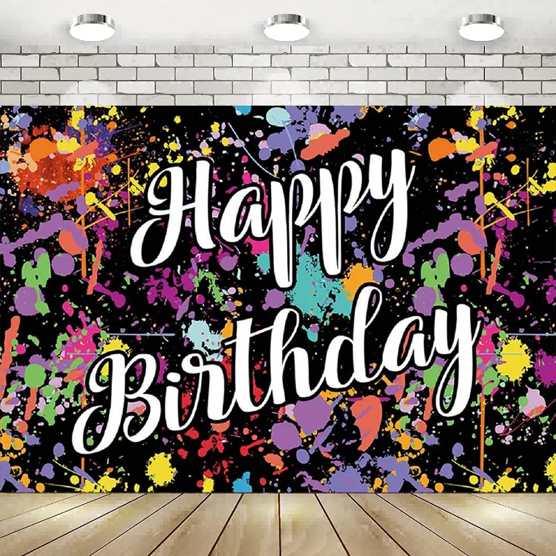 Colorful Neon Glow Splatter Painting Party Photography Backdrops 5x3ft Children Boys Happy Birthday Background Dance Sweet Dec 
Colorful Neon Glow Splatter Painting Party Photography Backdrops 5x3ft Children Boys Happy Birthday Background Dance Sweet Dec