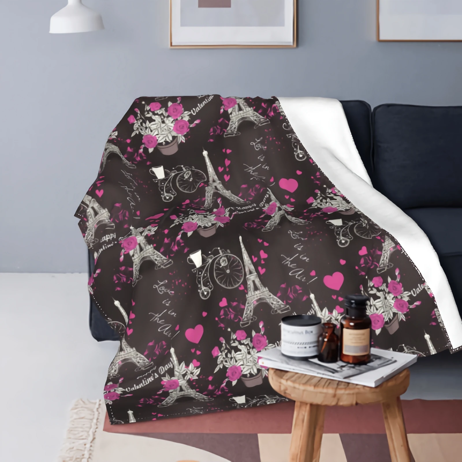 Romantic Eifel Tower Thick Flannel Blanket 80x60 Inch Breathable Warm Bed Sofa Couch Blanket Soft Throw Blanket for Kids Adults
Romantic Eifel Tower Thick Flannel Blanket 80x60 Inch Breathable Warm Bed Sofa Couch Blanket Soft Throw Blanket for Kids Adults