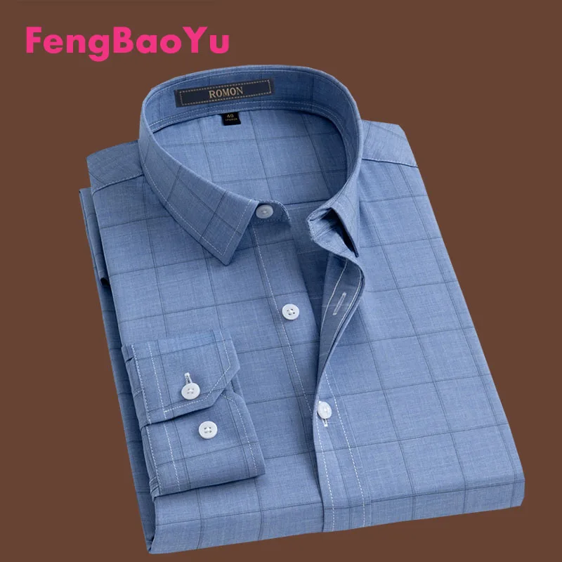 Fengbaoyu Men's Long Sleeve Shirt Spring Autumn Bamboo Fiber Business Elastic Tooling Leisure Career Plaid Shirt Gentleman Style
Fengbaoyu Men's Long Sleeve Shirt Spring Autumn Bamboo Fiber Business Elastic Tooling Leisure Career Plaid Shirt Gentleman Style