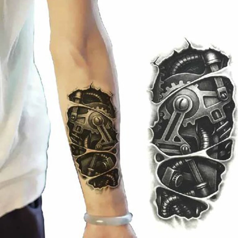 Sdotter 10PCS Waterproof Temporary 3D Black Robot Mechanical Arm Fake Transfer Tattoo Stickers Cool Men Spray
Sdotter 10PCS Waterproof Temporary 3D Black Robot Mechanical Arm Fake Transfer Tattoo Stickers Cool Men Spray