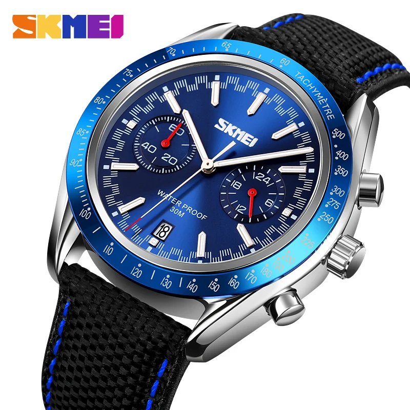 

SKMEI Quartz Sports Watches For Men Casual Stopwatch Mens Fashion 3Bar Waterproof Date Clock Wristwatch Relojes Para Hombre