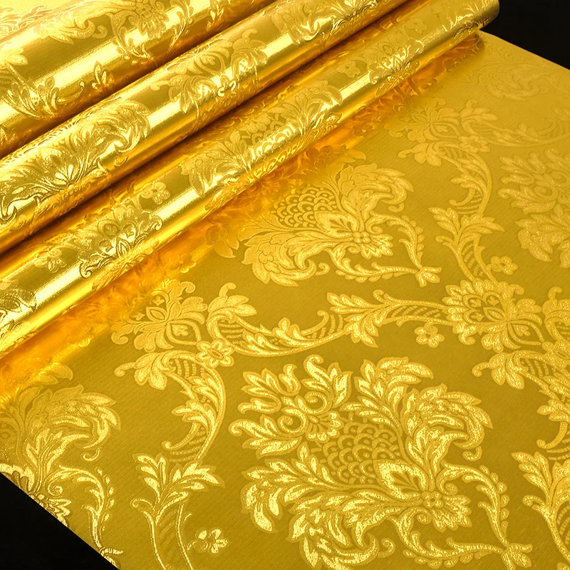 Wallpap Gold Paper Golden Yellow Gold Foil Wallpaper Flashing European-style Living Room Bedroom KTV TV Background Wallpaper
Wallpap Gold Paper Golden Yellow Gold Foil Wallpaper Flashing European-style Living Room Bedroom KTV TV Background Wallpaper