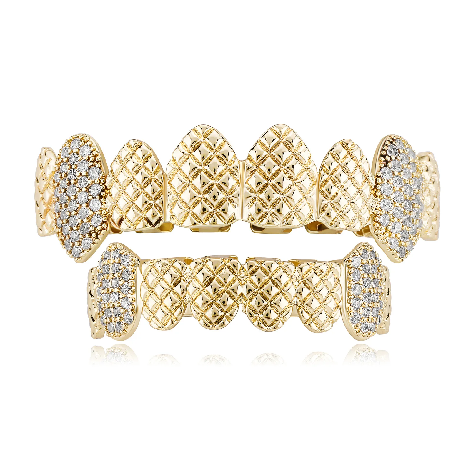 2022 New Hip Hop Iced Out CZ Grillz Top & Bottom Grill Set Jewelry Men Women Vampire Grills Fashion Jewelry For Gift
2022 New Hip Hop Iced Out CZ Grillz Top & Bottom Grill Set Jewelry Men Women Vampire Grills Fashion Jewelry For Gift
