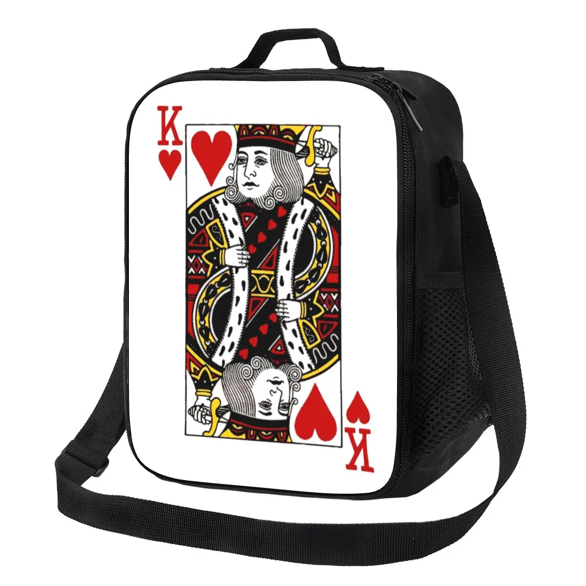 Poker Lunch Bag with Handle KING OF HEARTS Meal Cooler Bag Beautiful Zipper Refrigerator Thermal Bag
Poker Lunch Bag with Handle KING OF HEARTS Meal Cooler Bag Beautiful Zipper Refrigerator Thermal Bag