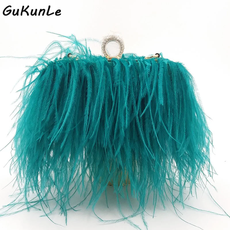 Hot Luxury Designer Women Evening Bags Ostrich Feather Purse Day Clutches Ladies Chain Shoulder Party Wedding Banquet Bag Female
Hot Luxury Designer Women Evening Bags Ostrich Feather Purse Day Clutches Ladies Chain Shoulder Party Wedding Banquet Bag Female