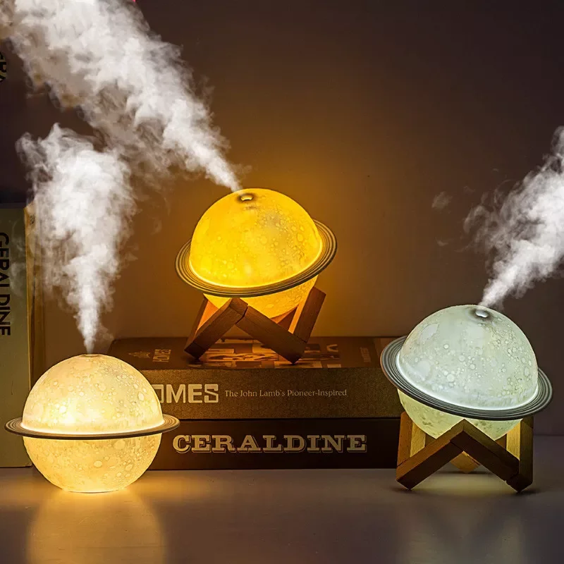 Planet USB Humidifier Air Purifier Mist Maker for Bedroom Humidifier with Wooden Base 3 Color Night Light Aroma Diffuser
Planet USB Humidifier Air Purifier Mist Maker for Bedroom Humidifier with Wooden Base 3 Color Night Light Aroma Diffuser