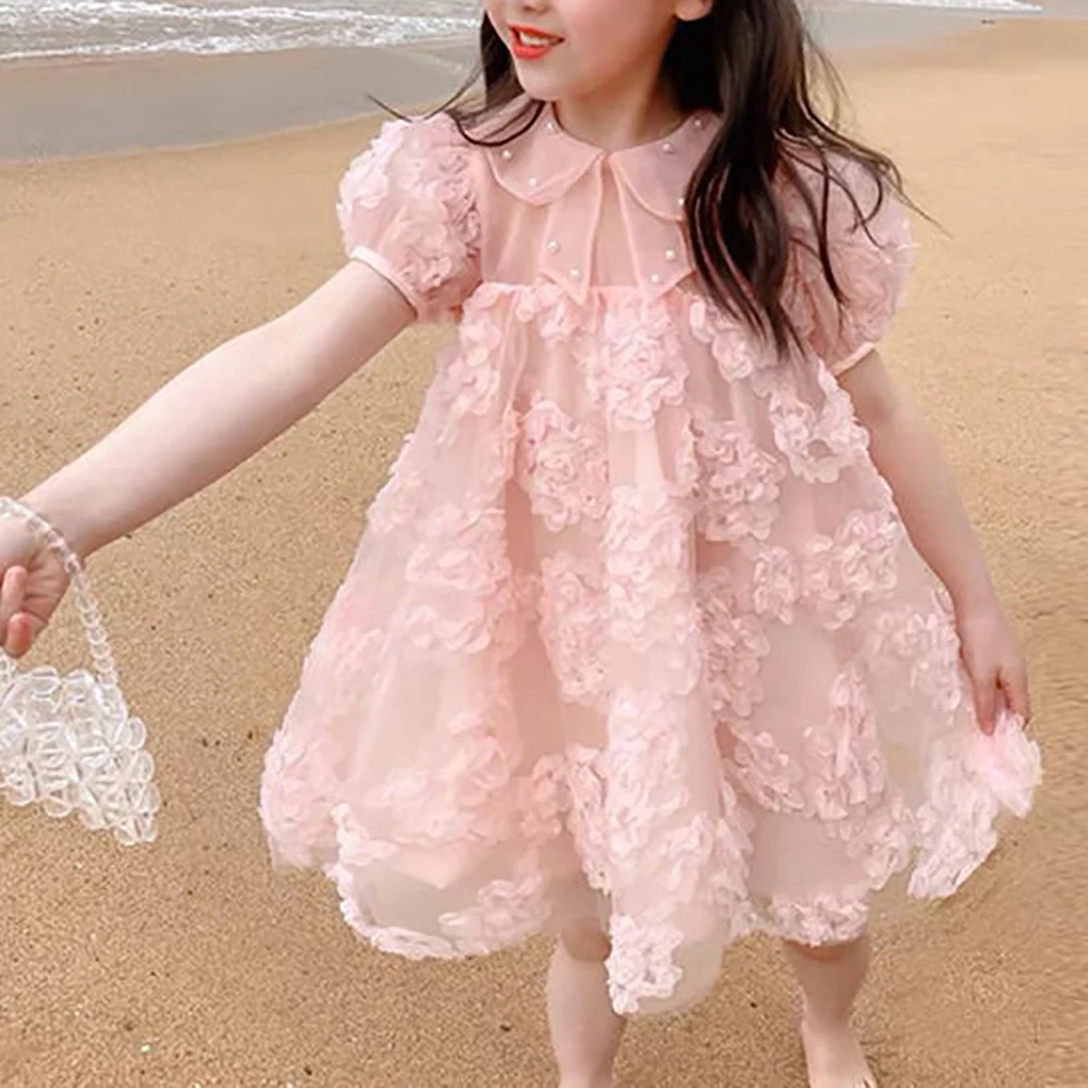 1-9Y New Baby Kid Girl Summer Cream pink Color Kids infant Dress Children Doll Collar Mesh Dress Girls Clothes
1-9Y New Baby Kid Girl Summer Cream pink Color Kids infant Dress Children Doll Collar Mesh Dress Girls Clothes