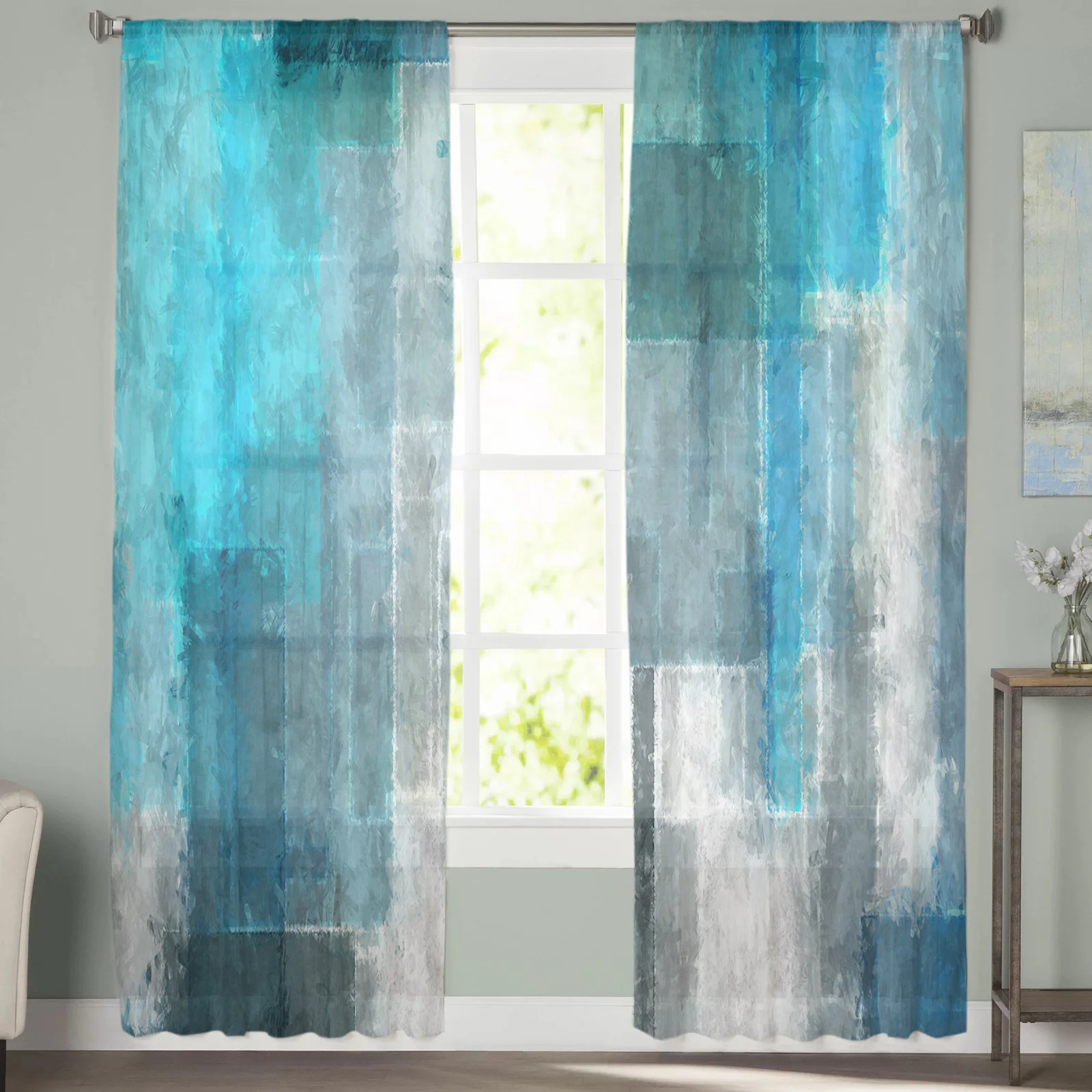 Abstract Painting Geometric Tulle Curtains For Living Room Bedroom Decoration Luxury Voile Valance Sheer Curtains For Kitchen
Abstract Painting Geometric Tulle Curtains For Living Room Bedroom Decoration Luxury Voile Valance Sheer Curtains For Kitchen