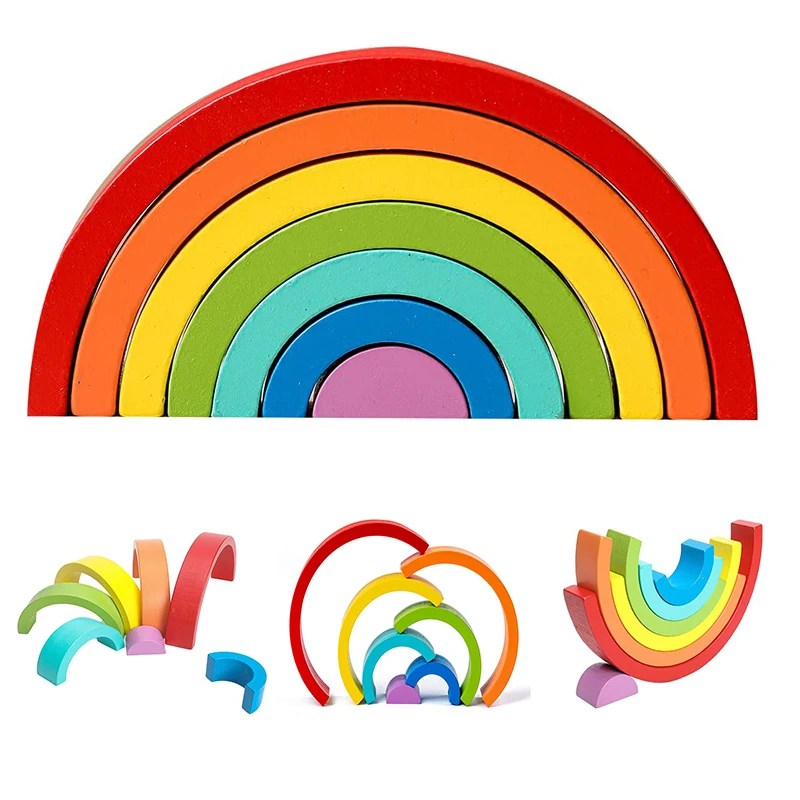 New Arch Bridge Rainbow Stacker Wooden Blocks Toy For Kids DIY Creative Learning Game Montessori Children Educational Wooden Toy
New Arch Bridge Rainbow Stacker Wooden Blocks Toy For Kids DIY Creative Learning Game Montessori Children Educational Wooden Toy