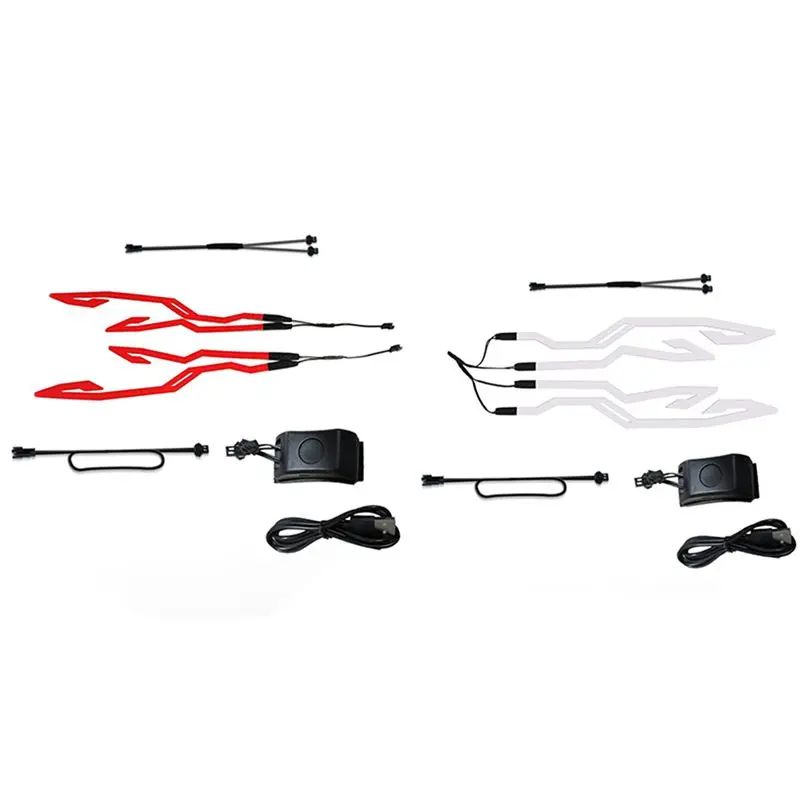2 Set Motorcycle Helmet Riding Cold Light Signal Flashing Strip LED Luminous Sticker Strip USB Charger, Ice Blue & Red
2 Set Motorcycle Helmet Riding Cold Light Signal Flashing Strip LED Luminous Sticker Strip USB Charger, Ice Blue & Red