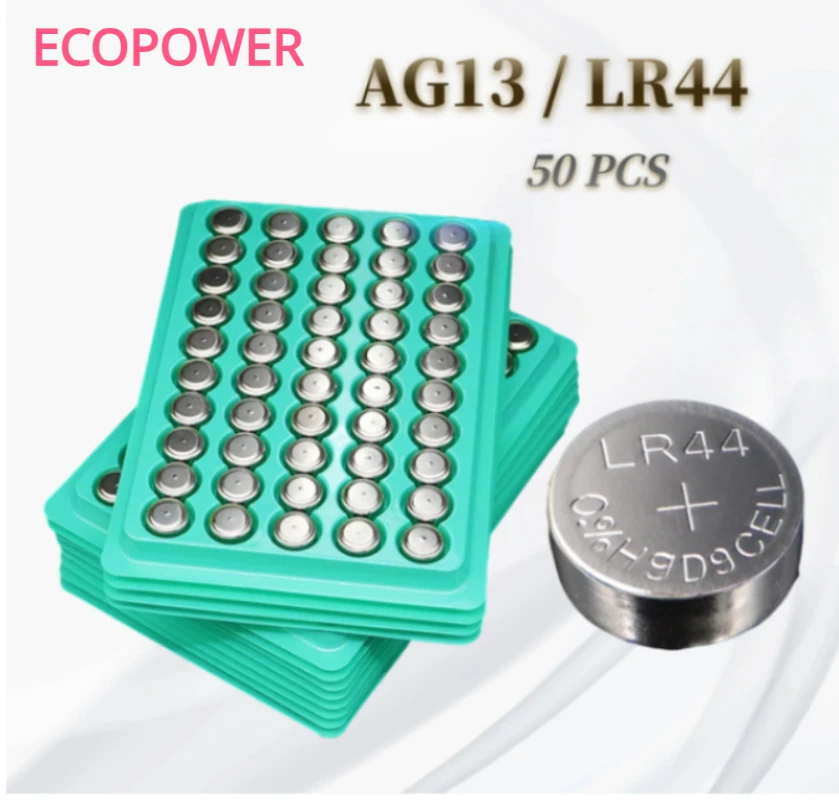 LR44 50pcs AG13 1.55V Watches Cell Coin Battery LR44 Battery 357 SR44 Alkaline Button Battery AG13 for Watch Ronic Remote
LR44 50pcs AG13 1.55V Watches Cell Coin Battery LR44 Battery 357 SR44 Alkaline Button Battery AG13 for Watch Ronic Remote