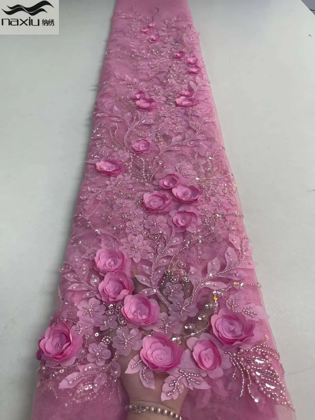 Madison Luxury 3D Flower French Lace Fabric For Women Wedding Nigerian Handmade Beaded Tulle Fabric Embroidered Mesh Dress
Madison Luxury 3D Flower French Lace Fabric For Women Wedding Nigerian Handmade Beaded Tulle Fabric Embroidered Mesh Dress