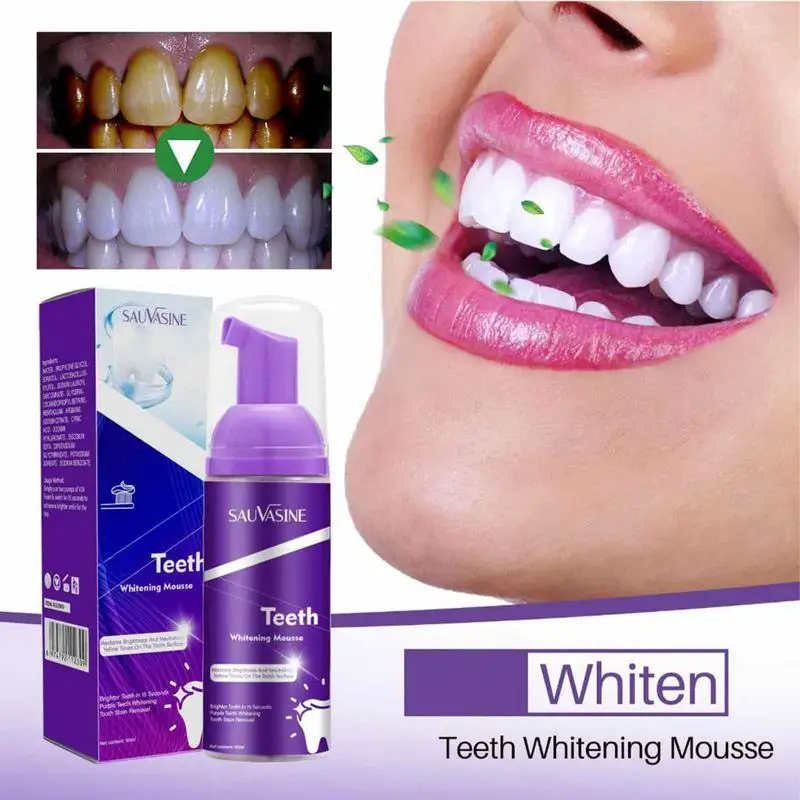 

Teeth Whitening Toothpaste 30ml V34 Tooth Color Corrector Oral Cleaning Care Bright Teeth Mousse Stain Removal Fresh Breath