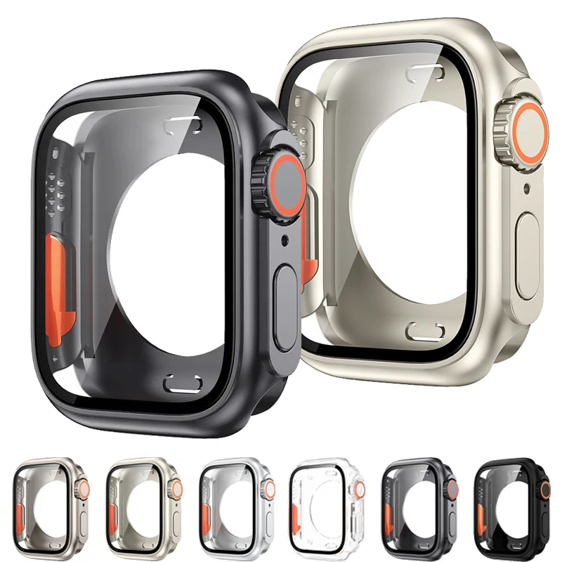 Glass+Case for Apple Watch 9 8 7 44 45MM Tempered Glass Cover for IWatch 6 SE 5 4 40MM Full Coverage Frame Screen Protector Case
Glass+Case for Apple Watch 9 8 7 44 45MM Tempered Glass Cover for IWatch 6 SE 5 4 40MM Full Coverage Frame Screen Protector Case