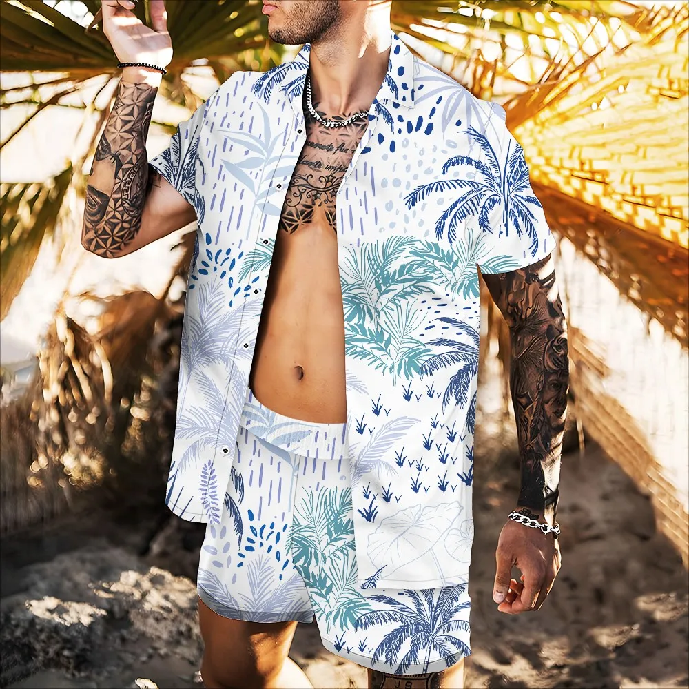 Fashion Print Hawaiian Men's Shirts Summer New Short Sleeve Shirts + Beach Pants Shirts Men's Holiday Party Vacation Clothing
Fashion Print Hawaiian Men's Shirts Summer New Short Sleeve Shirts + Beach Pants Shirts Men's Holiday Party Vacation Clothing