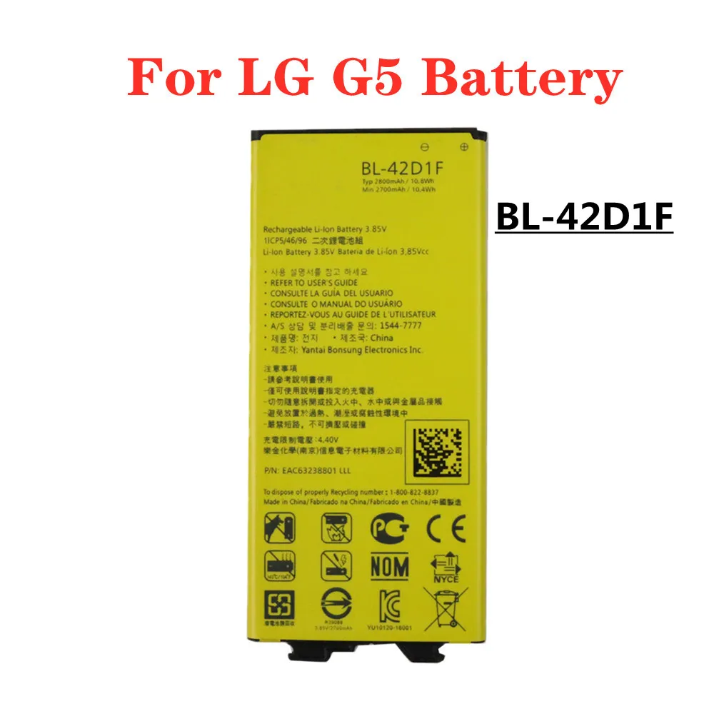 BL-42D1F Battery For LG G5 VS987 US992 LS992 H820 H830 H831 H840 H850 H868 H860N H960 F700 F700S F700K Mobile Phone Battery
BL-42D1F Battery For LG G5 VS987 US992 LS992 H820 H830 H831 H840 H850 H868 H860N H960 F700 F700S F700K Mobile Phone Battery
