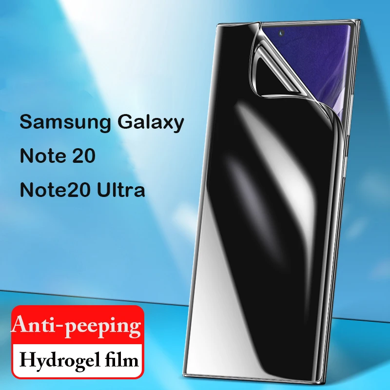 Anti-Peeping Hydrogel Film For Galaxy Note20 Ultra Note 20 10 Note9 Note10+ Screen Protector Soft Unlock Anti Glare Private Film
Anti-Peeping Hydrogel Film For Galaxy Note20 Ultra Note 20 10 Note9 Note10+ Screen Protector Soft Unlock Anti Glare Private Film