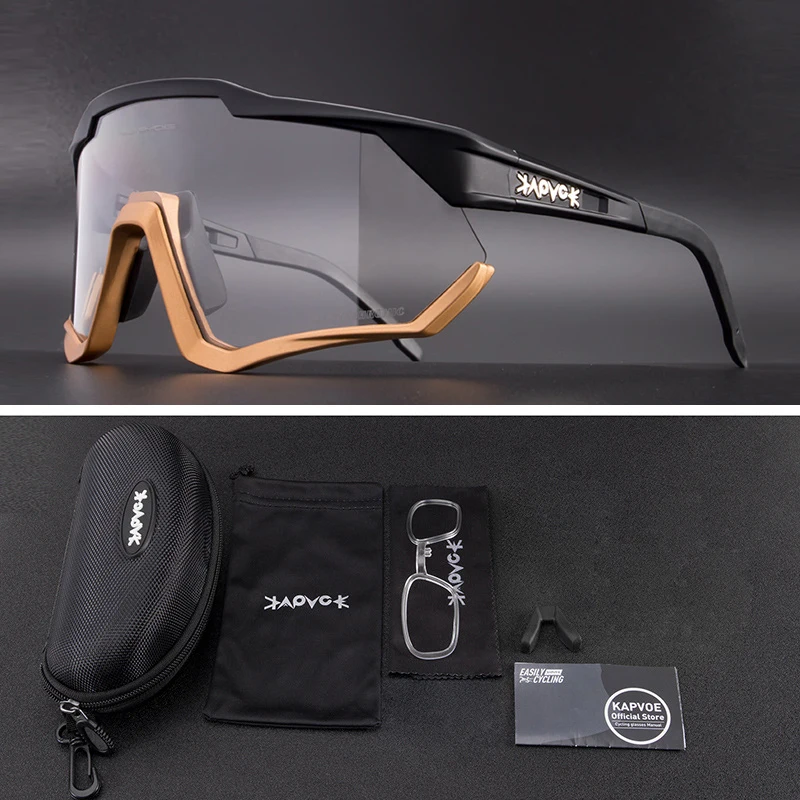 Kapvoe 1 Lens Set Sports Glasses Bike Men's Color Changing Cycling UV400 Sunglasses Ladies Running Fishing Mtb Goggles Driving
Kapvoe 1 Lens Set Sports Glasses Bike Men's Color Changing Cycling UV400 Sunglasses Ladies Running Fishing Mtb Goggles Driving