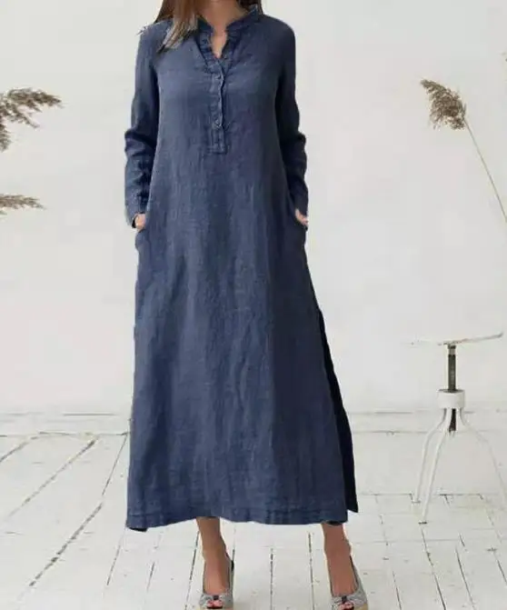 Vintage Maxi Linen Cotton Long Loose Waist Dress for Summer Women 2023 Literary Retro New Fashion Elegant Female Dresses
Vintage Maxi Linen Cotton Long Loose Waist Dress for Summer Women 2023 Literary Retro New Fashion Elegant Female Dresses