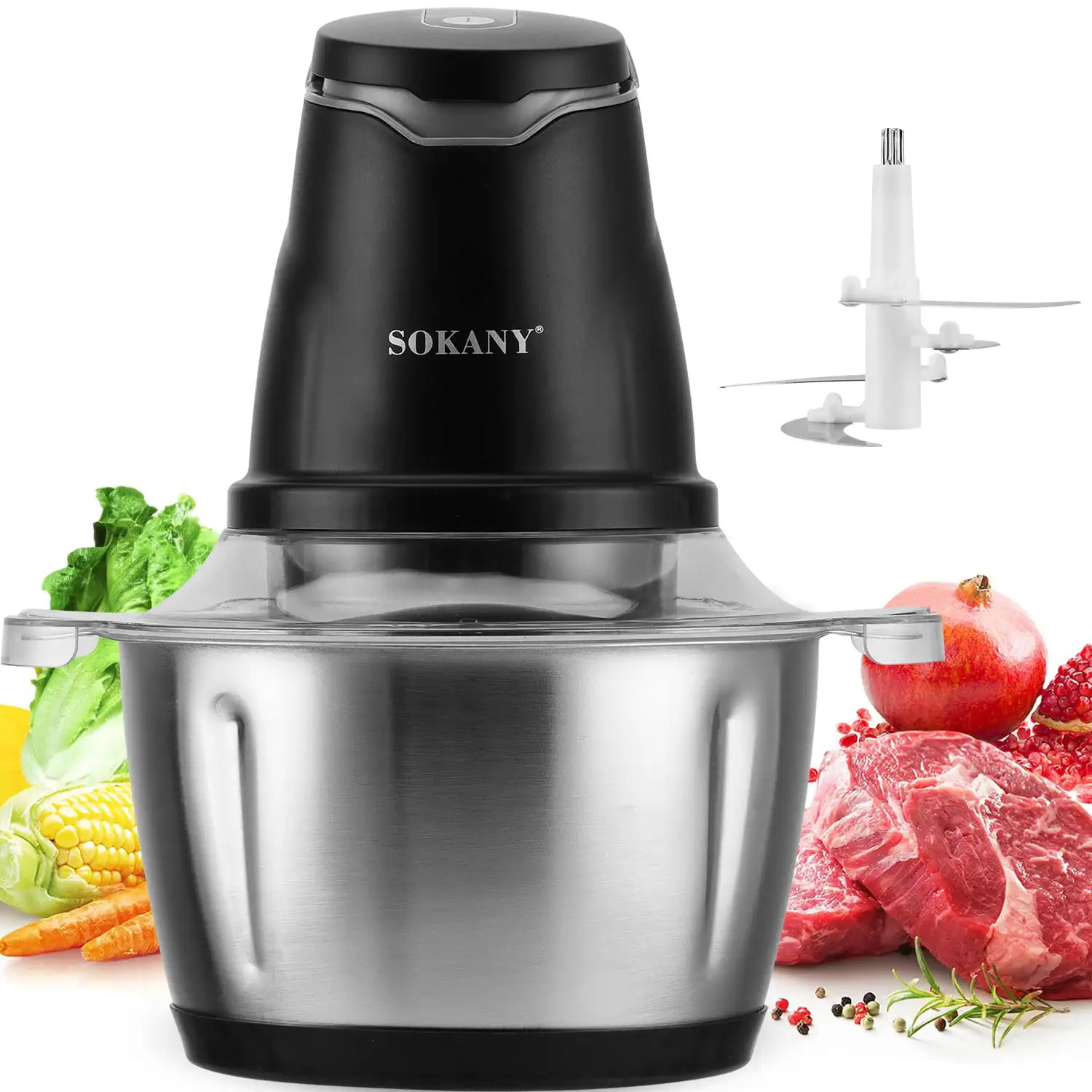 Mixer Meat Grinder Food Chopper, Home Kitchen Industrial 2L Stainless Steel Food Processor and Sausage Maker for kitchen
Mixer Meat Grinder Food Chopper, Home Kitchen Industrial 2L Stainless Steel Food Processor and Sausage Maker for kitchen