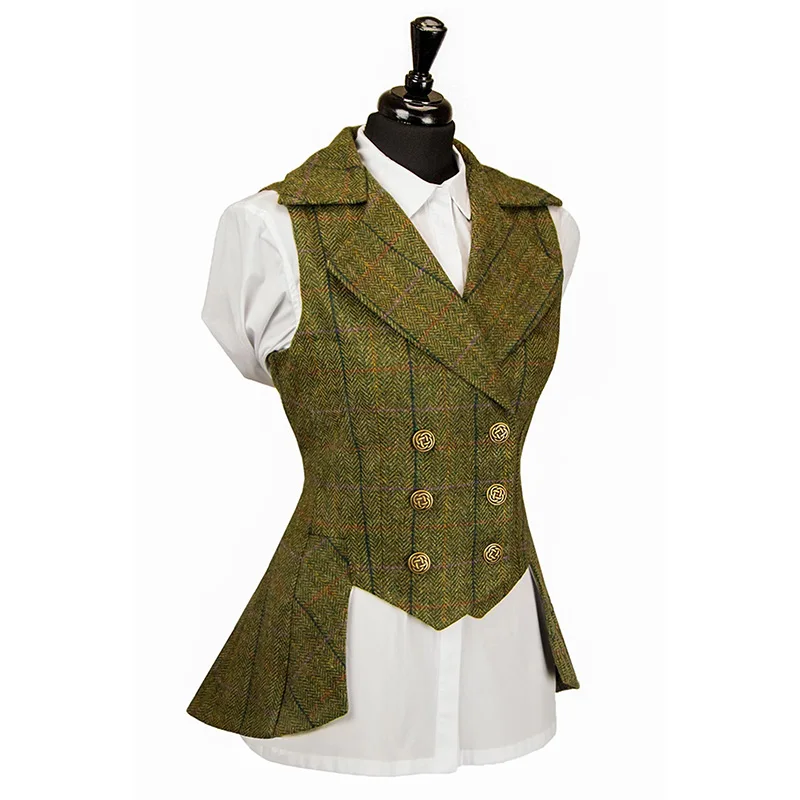 Woman’s Vest Army Green Plaid Herringbone Tailored Collar Tweed Business Waistcoat Vintage OL Waistcoat for Wedding Vest 2022
Woman’s Vest Army Green Plaid Herringbone Tailored Collar Tweed Business Waistcoat Vintage OL Waistcoat for Wedding Vest 2022