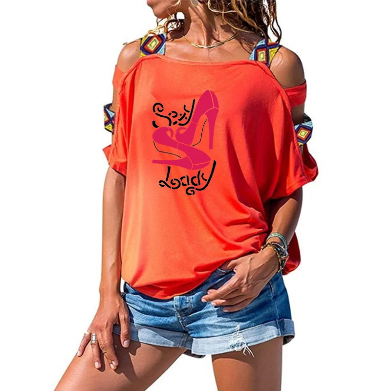 Trendy summer T-Shirt Top funny shoes popular tailoring style art short sleeve T-shirt fashion women's T-shirt
Trendy summer T-Shirt Top funny shoes popular tailoring style art short sleeve T-shirt fashion women's T-shirt