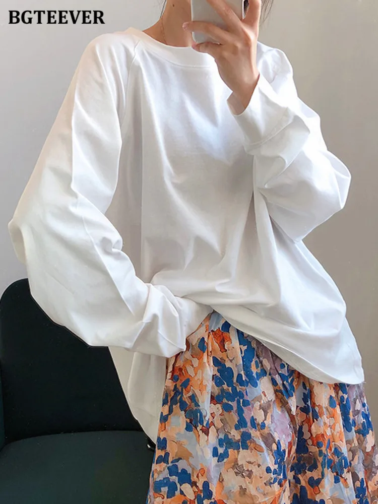 BGTEEVER Casual Loose O-neck Women Pullovers Tops Long Sleeve Female Solid Sweatshirts 2023 Spring Fashion Ladies T-shirts
BGTEEVER Casual Loose O-neck Women Pullovers Tops Long Sleeve Female Solid Sweatshirts 2023 Spring Fashion Ladies T-shirts
