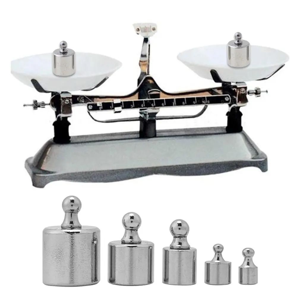 

5Pcs/Sets 1g 2g 5g 10g 20g 50g 100g Grams Accurate Calibration Set Chrome Plating Scale Weights Set For Home Kitchen Tool
