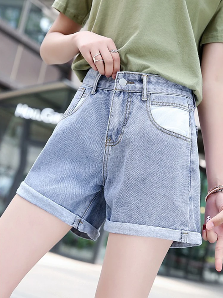 Fitaylor 2022 New Spring Summer Women High Waist Loose Fit Jeans Shorts Casual Female Wide Leg Blue Denim Shorts Ladies Bottoms
Fitaylor 2022 New Spring Summer Women High Waist Loose Fit Jeans Shorts Casual Female Wide Leg Blue Denim Shorts Ladies Bottoms