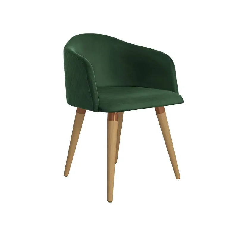 Manhattan Comfort Kari Velvet Matelassé Accent Chair in Green 
Manhattan Comfort Kari Velvet Matelassé Accent Chair in Green