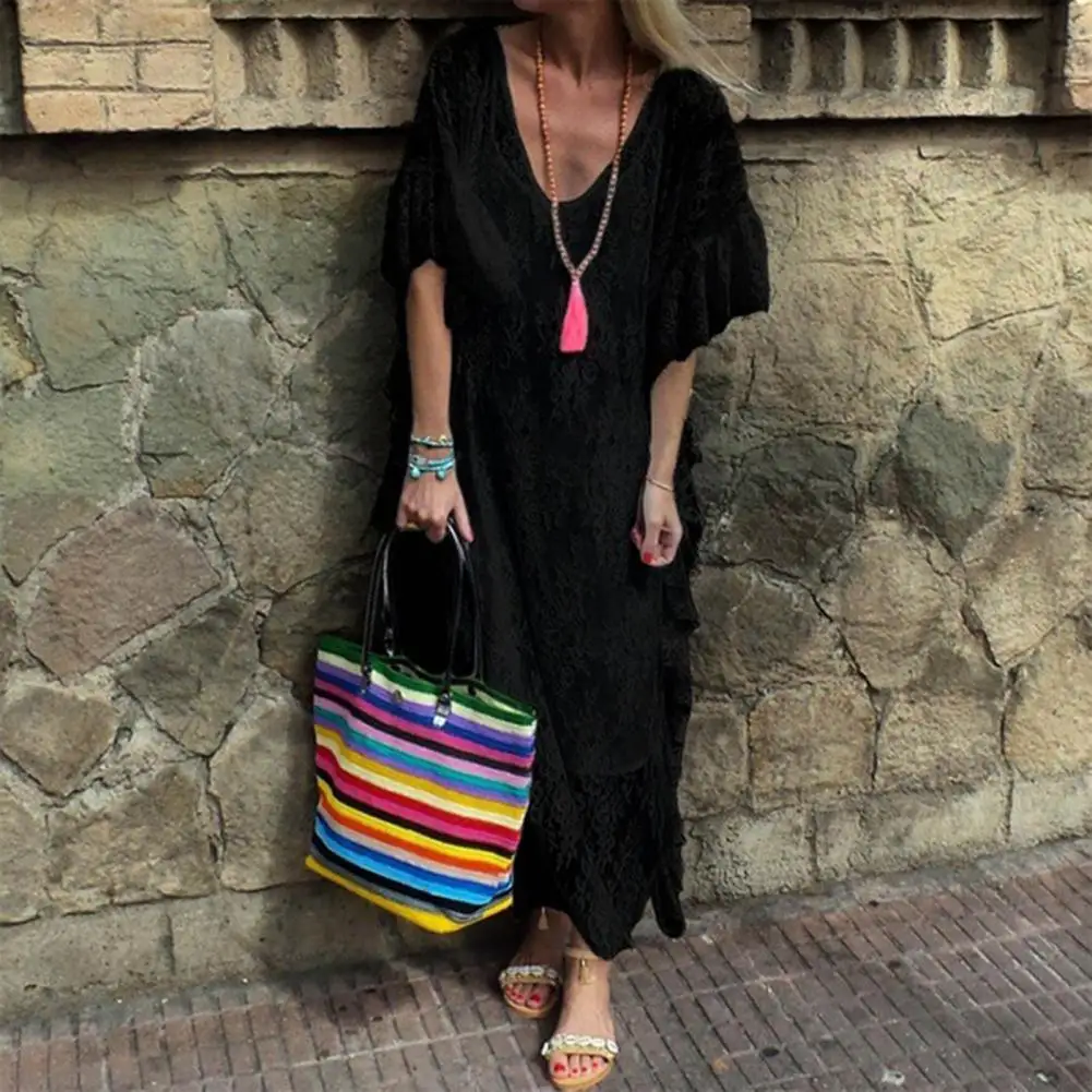 Beach Dress Atrractive Female Loose Loose-fitting Ankle Lengt Dress for Vacationg Women Sundress Maxi Dress
Beach Dress Atrractive Female Loose Loose-fitting Ankle Lengt Dress for Vacationg Women Sundress Maxi Dress