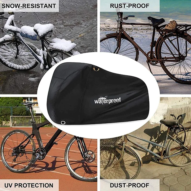 Bike Cover for 1 or 2 Bikes, 210T Waterproof Outdoor Bicycle Storage Protector Rain Sun UV Dust Wind Proof Bicycle Cover
Bike Cover for 1 or 2 Bikes, 210T Waterproof Outdoor Bicycle Storage Protector Rain Sun UV Dust Wind Proof Bicycle Cover