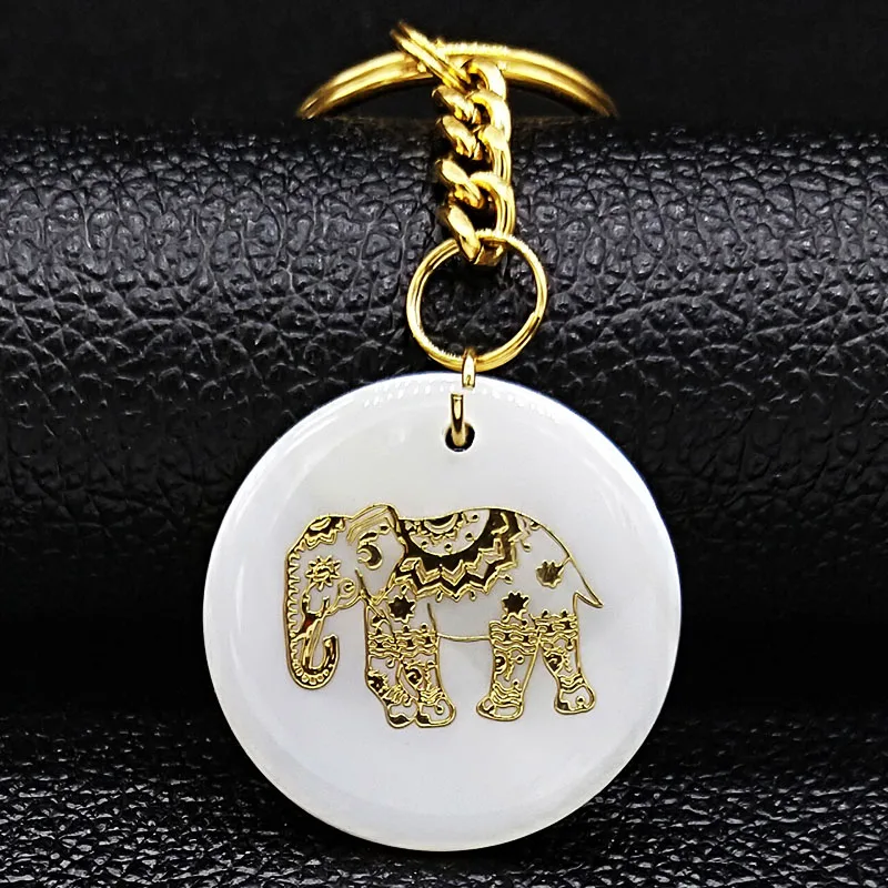Fashion Elephant Stainless Steel Shell Keyring for Women Gold Color Key Chains Jewelry llaveros para mujer K77665S07
Fashion Elephant Stainless Steel Shell Keyring for Women Gold Color Key Chains Jewelry llaveros para mujer K77665S07